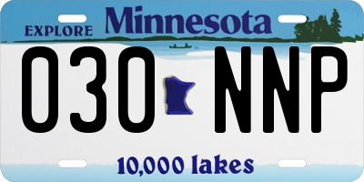 MN license plate 030NNP