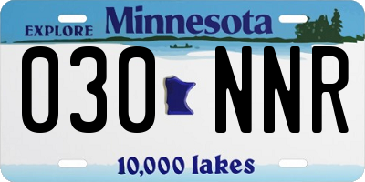 MN license plate 030NNR