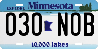 MN license plate 030NOB