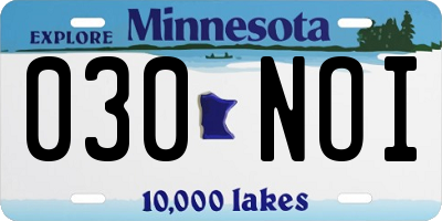 MN license plate 030NOI