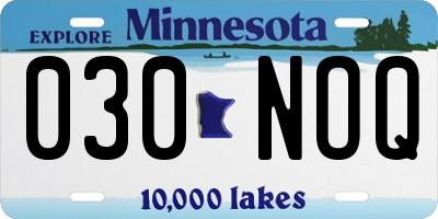 MN license plate 030NOQ