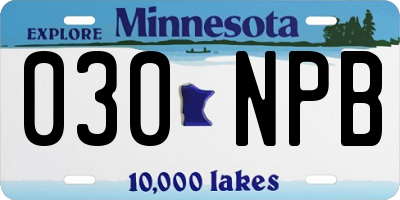 MN license plate 030NPB