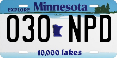 MN license plate 030NPD