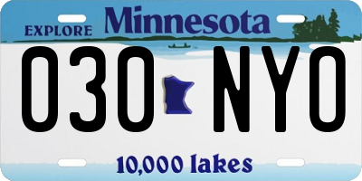MN license plate 030NYO