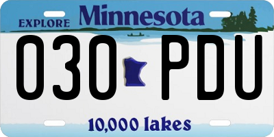 MN license plate 030PDU
