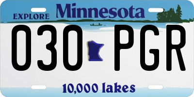 MN license plate 030PGR