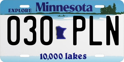 MN license plate 030PLN