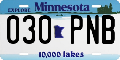 MN license plate 030PNB
