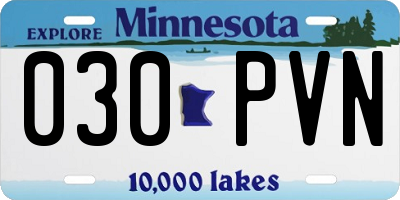 MN license plate 030PVN