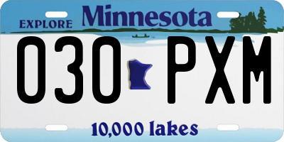 MN license plate 030PXM
