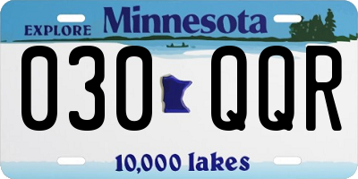 MN license plate 030QQR