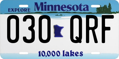 MN license plate 030QRF