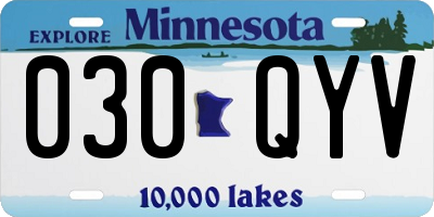 MN license plate 030QYV