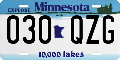 MN license plate 030QZG