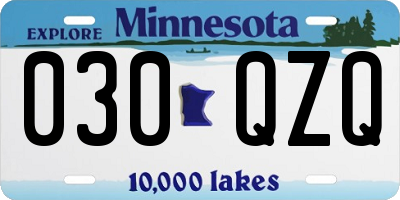 MN license plate 030QZQ