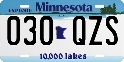 MN license plate 030QZS