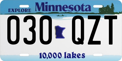 MN license plate 030QZT