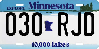 MN license plate 030RJD