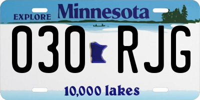 MN license plate 030RJG