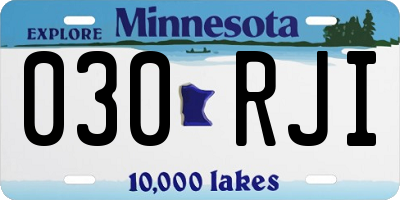 MN license plate 030RJI