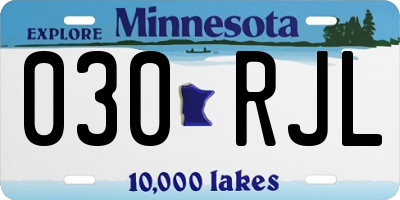MN license plate 030RJL