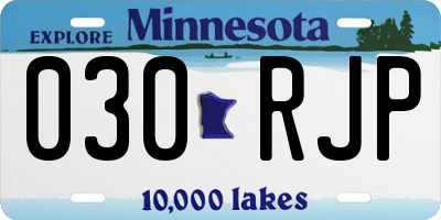 MN license plate 030RJP