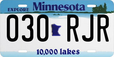 MN license plate 030RJR