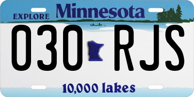 MN license plate 030RJS