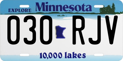 MN license plate 030RJV