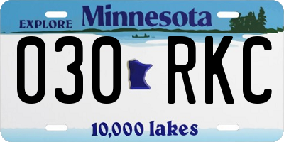 MN license plate 030RKC