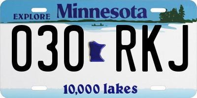 MN license plate 030RKJ