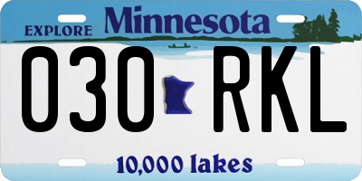 MN license plate 030RKL