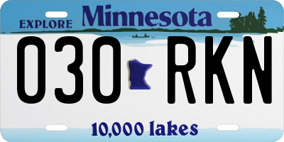 MN license plate 030RKN