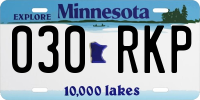 MN license plate 030RKP
