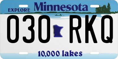 MN license plate 030RKQ