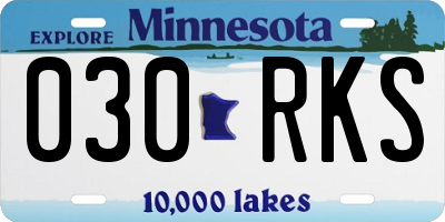 MN license plate 030RKS