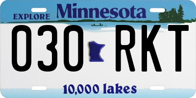 MN license plate 030RKT