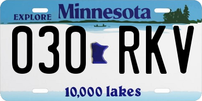 MN license plate 030RKV