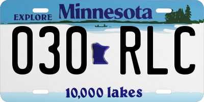 MN license plate 030RLC
