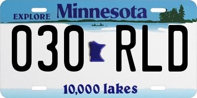 MN license plate 030RLD