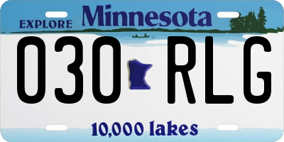 MN license plate 030RLG