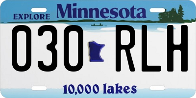 MN license plate 030RLH