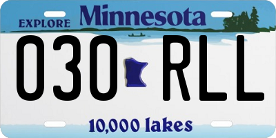 MN license plate 030RLL