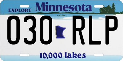 MN license plate 030RLP