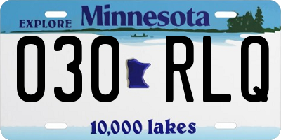 MN license plate 030RLQ