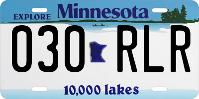 MN license plate 030RLR