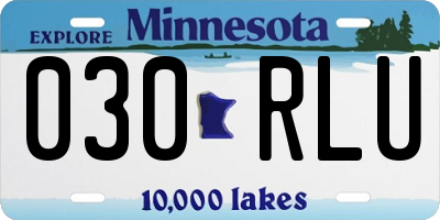 MN license plate 030RLU