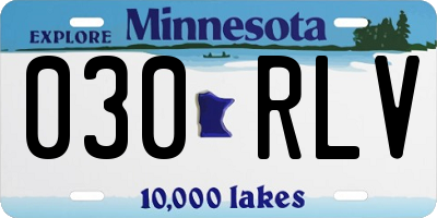 MN license plate 030RLV
