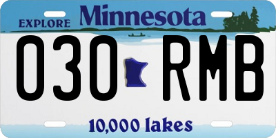 MN license plate 030RMB