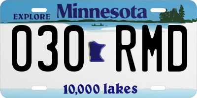 MN license plate 030RMD